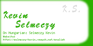 kevin selmeczy business card